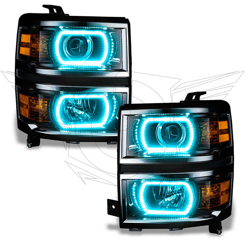 Oracle Chevy Silverado 14-15 Halo Kit Projector Style - ColorSHIFT w/ BC1 Controller