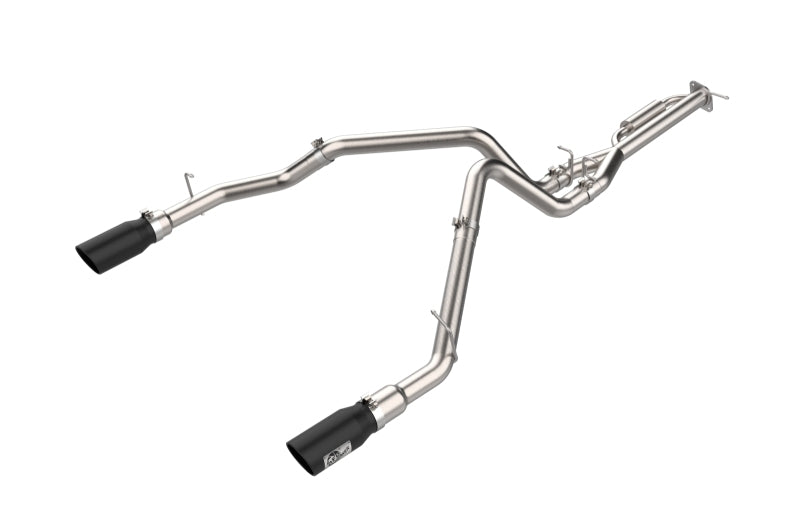 AFE Vulcan Series Cat-Back Exhaust System for 2025 RAM 1500 V6-3.0L featuring dual polished tips and stainless steel construction.