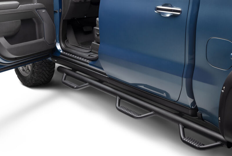 N-Fab Nerf Step 2019 Chevy/GMC 1500 Crew Cab 5ft 8in Bed - Bed Access - Tex. Black - 3in