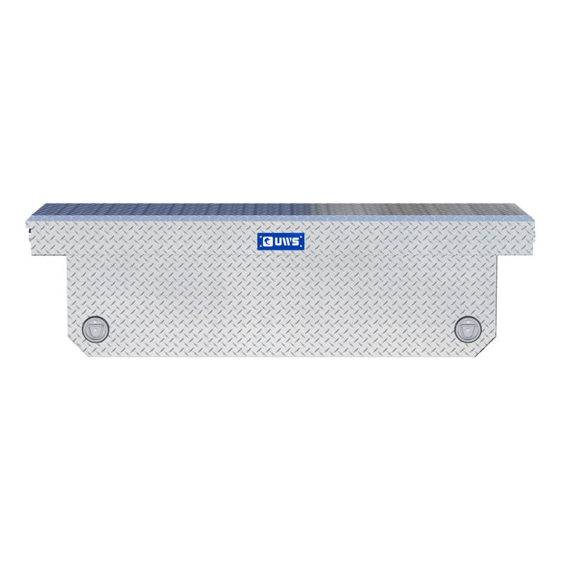 UWS 72" Bright Aluminum Deep Angled Push Button Crossover Truck Tool Box Model TBSD-72-A-PB
