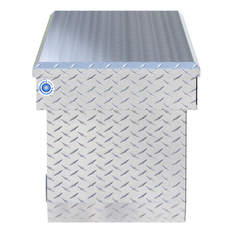 UWS 72" Bright Aluminum Deep Angled Push Button Crossover Truck Tool Box Model TBSD-72-A-PB