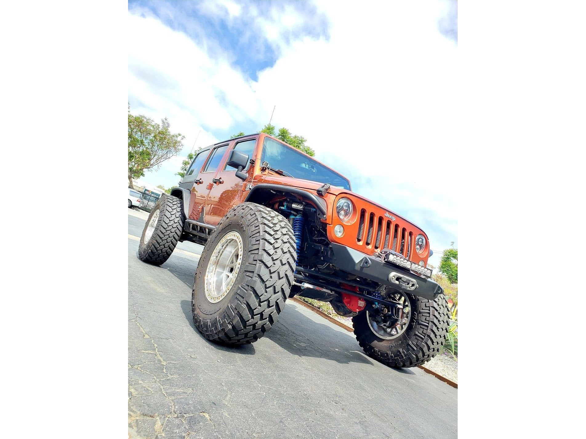 JK JKU FRONT DOUBLE THROWDOWN KING COILOVER BYPASS SYSTEM (AFTERMARKET AXLES ) JEEP WRANGLER