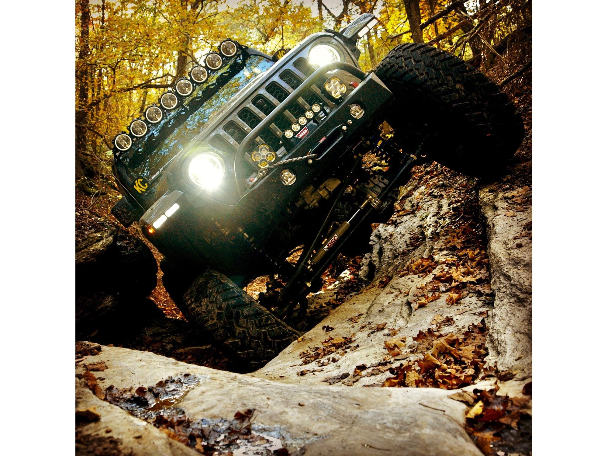 Jeep Wrangler JL/Gladiator Front Alumilite Bumper. With Factory Fog Light Provisions, Hoop and Skid Combo