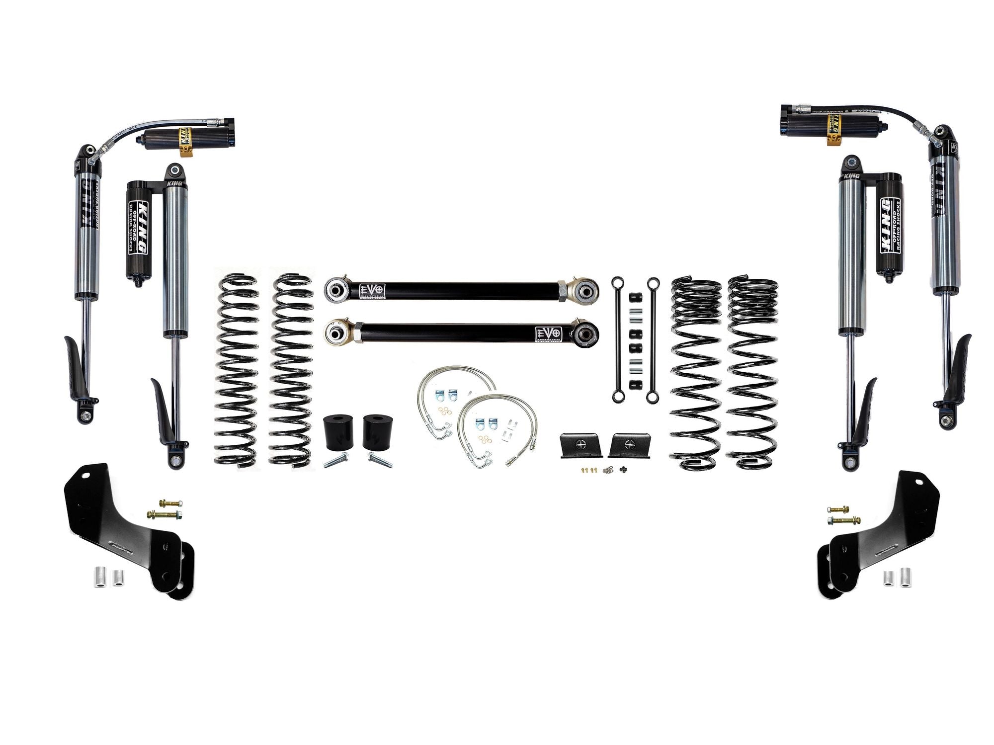 VARIANT EVO-3061S2HDKB STAGE 2 Overland King 2.5” Shocks Custom Black No Track Bars