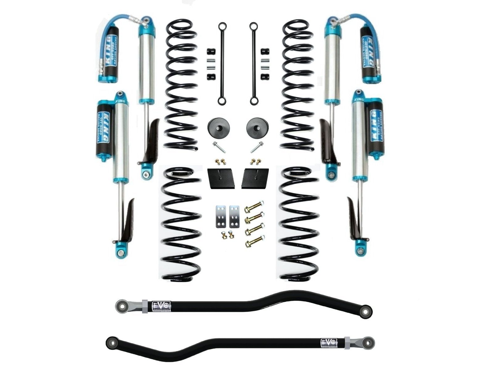 VARIANT EVO-3011S1EPKA STAGE 1 King 2.5” Shocks with Compression Adjusters Front / Rear Track Bars