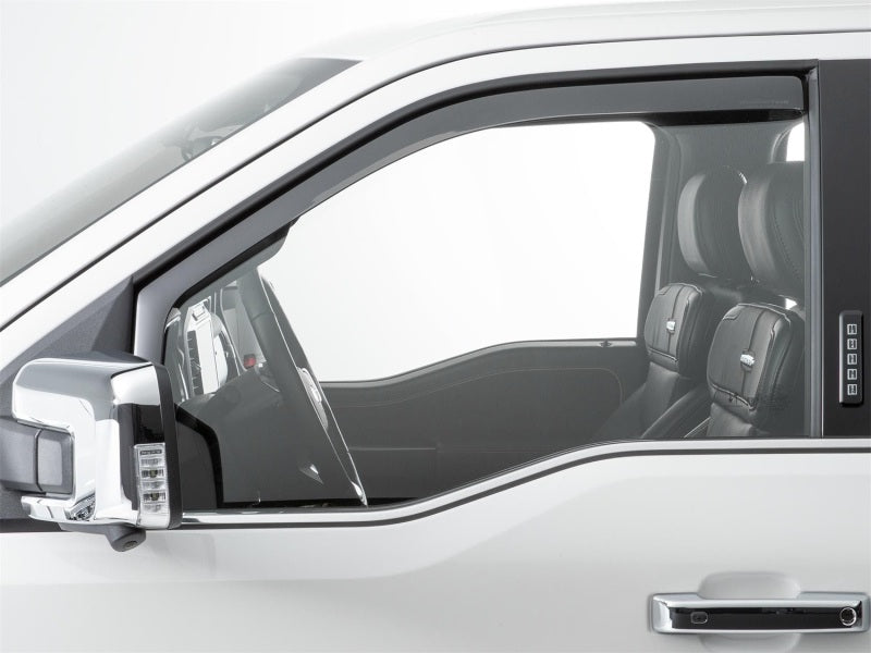 WeatherTech 21-23 Ford F-150 / 2023 Ford F-250/F-350/F-450 Front Side Window Deflectors - Dark Smoke
