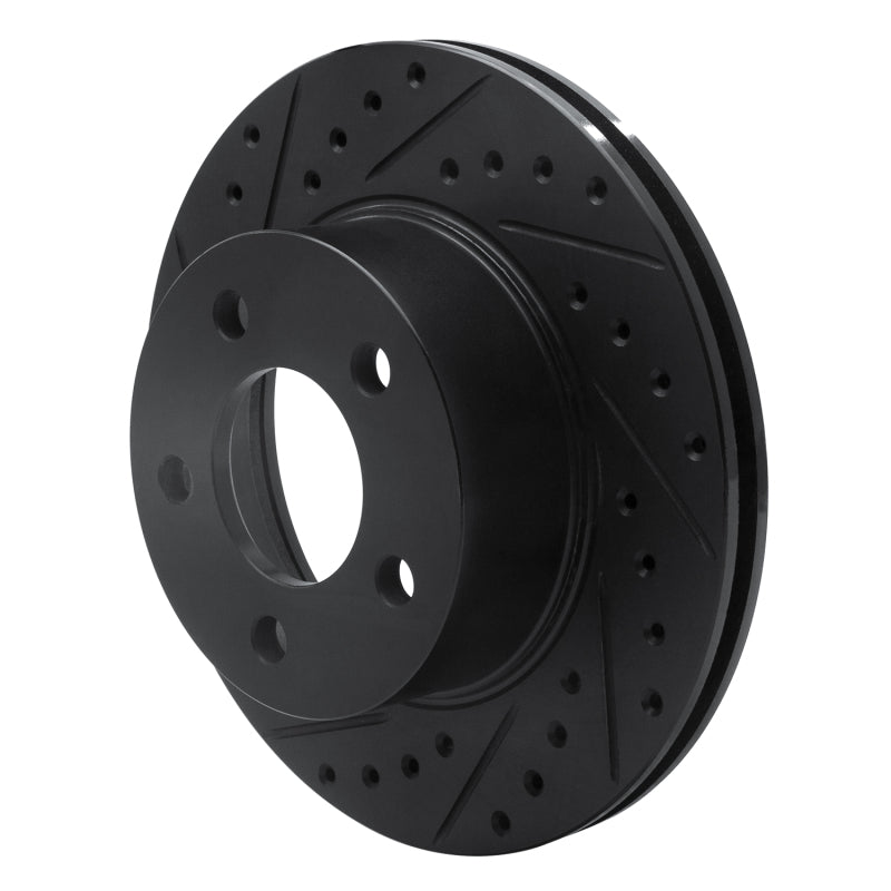 R1 80-89 American Motors Eagle Front Left Drilled & Slotted Black Brake Rotor
