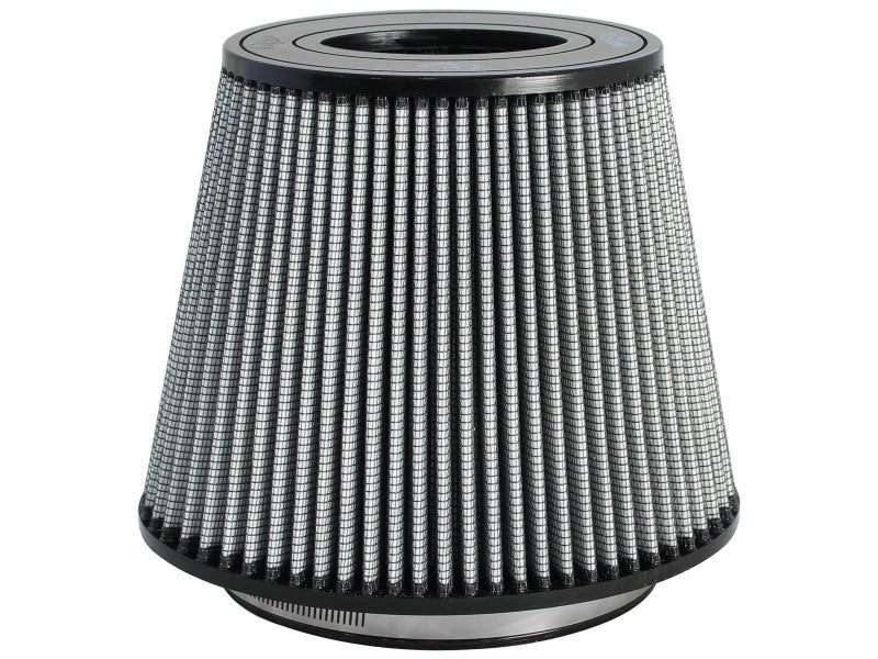 afe Magnum FORCE replacement air filter with a conical design, featuring a pleated surface for enhanced airflow and filtration.