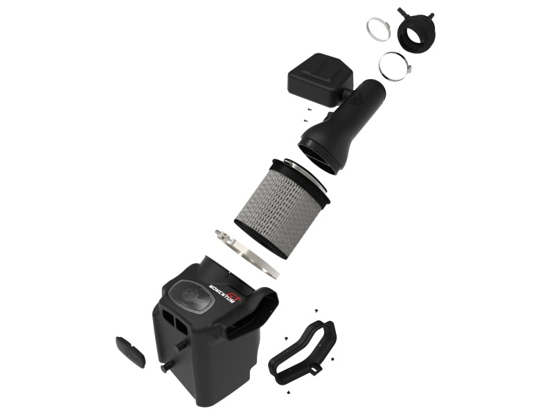 afe Momentum Sealed Intake system for Ford F-250/F-350 23-25 V8-6.8L, showcasing components for enhanced performance.