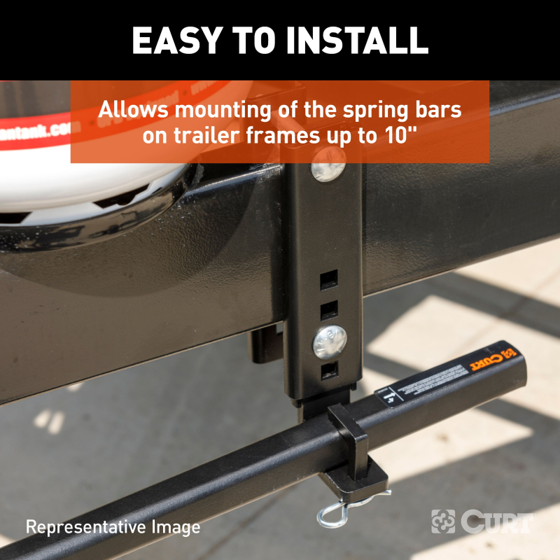 CURT TruTrack™ Heavy-Duty 10" Adjustable Support Brackets Model 17519