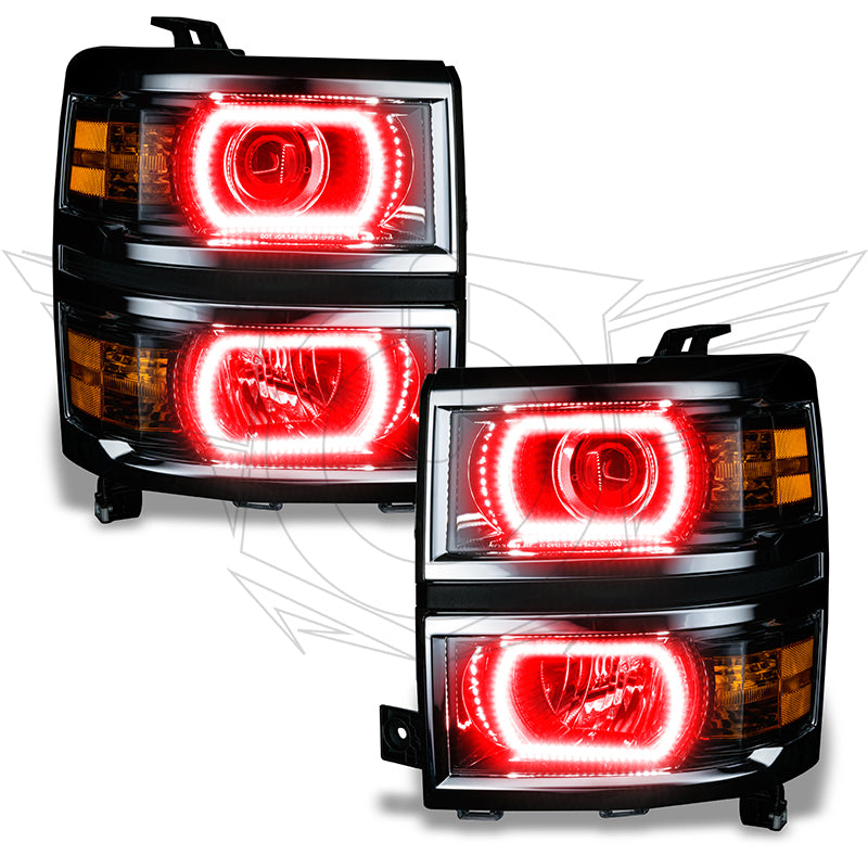 Oracle Chevy Silverado 14-15 Halo Kit Projector Style - ColorSHIFT w/ BC1 Controller