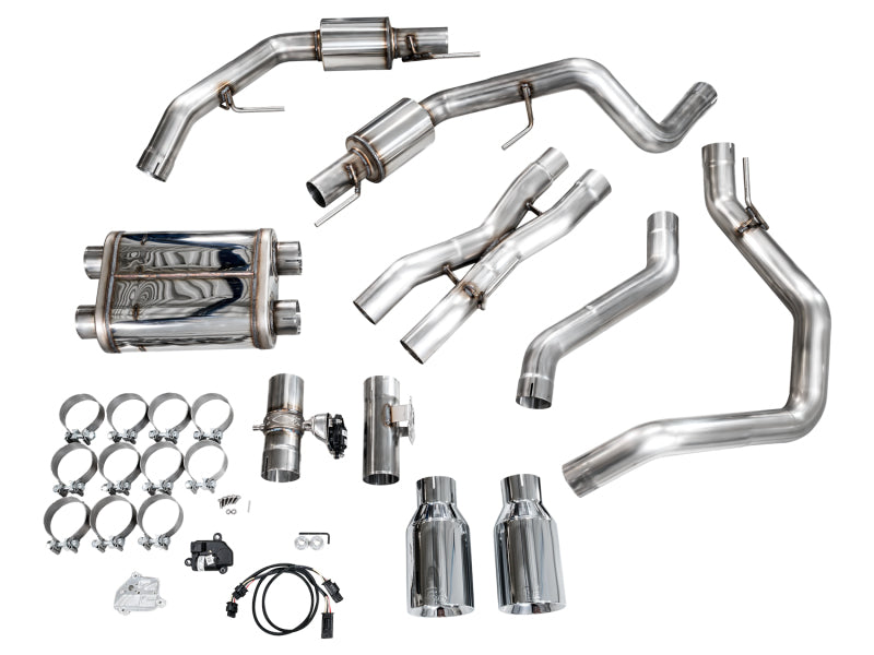 AWE Tuning Gen 3 Raptor R SwitchPath Exhaust - Chrome Silver Tips
