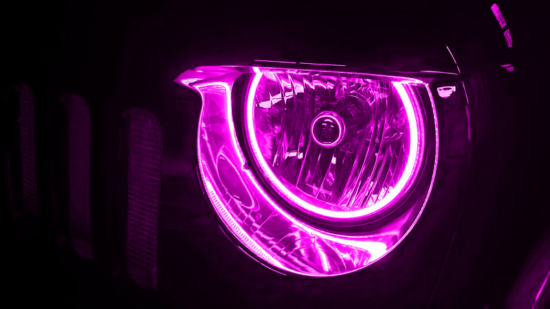 Oracle Jeep Wrangler JK 07-17 LED Waterproof Halo Kit - ColorSHIFT w/o Controller