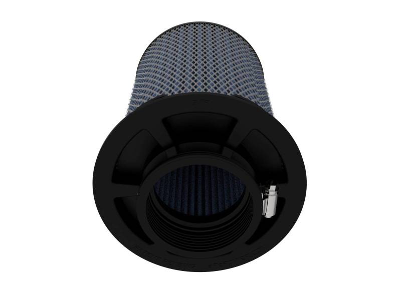 aFe MagnumFLOW Pro 5R air filter featuring a cylindrical design with a black base and mesh filter material for optimal airflow.