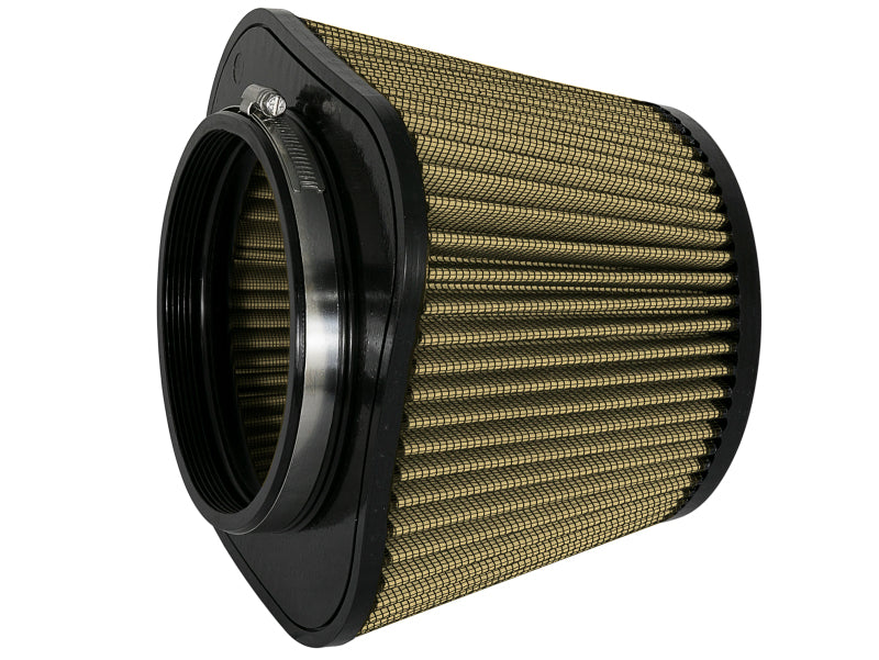 afe Track Series Intake Replacement Air Filter designed for optimal airflow and filtration, measuring 6 inches in diameter and 6-3/4 inches in height.