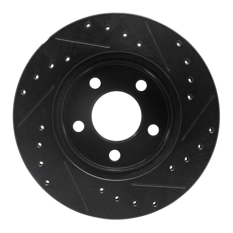 R1 95-02 Ford Ranger (USA/Canada) Front Left Drilled & Slotted Black Brake Rotor