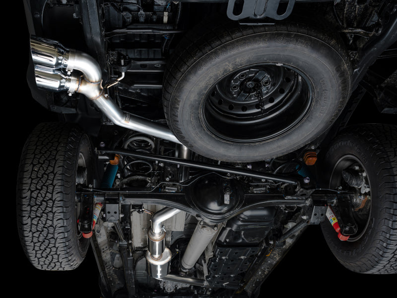 AWE Tuning Exhaust for 4th Gen Toyota Tacoma Dual Chrome Silver Tips