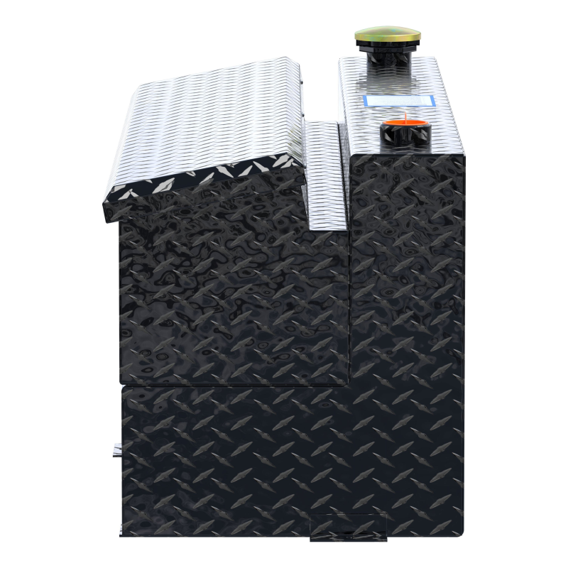 UWS Gloss Black 45-Gallon Combo Aluminum Transfer Tank Model TT-45-COMBO-BLK