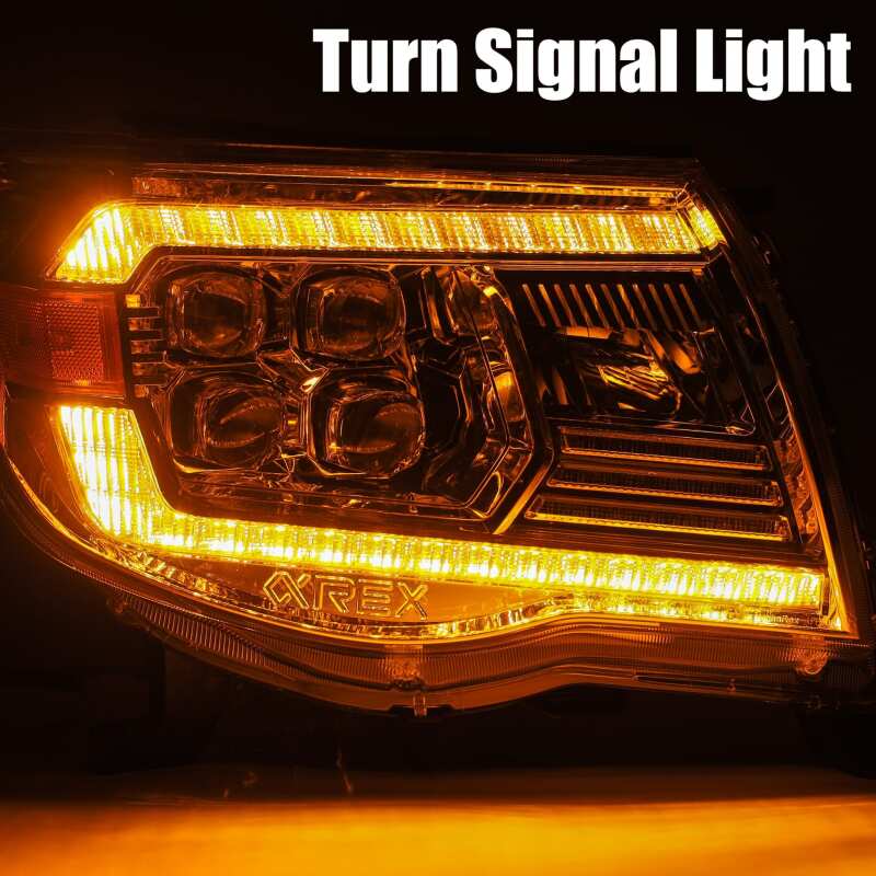 AlphaRex 05-11 Toyota Tacoma NOVA LED Projector Headlights Plank Style Alpha Black w/Actv Light/DRL