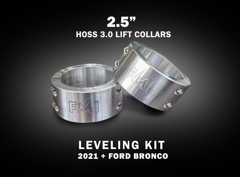 2021+ Bronco HOSS 3.0 Spring Collar Lift Kit featuring 2.5-inch lift collars for enhanced off-road performance.