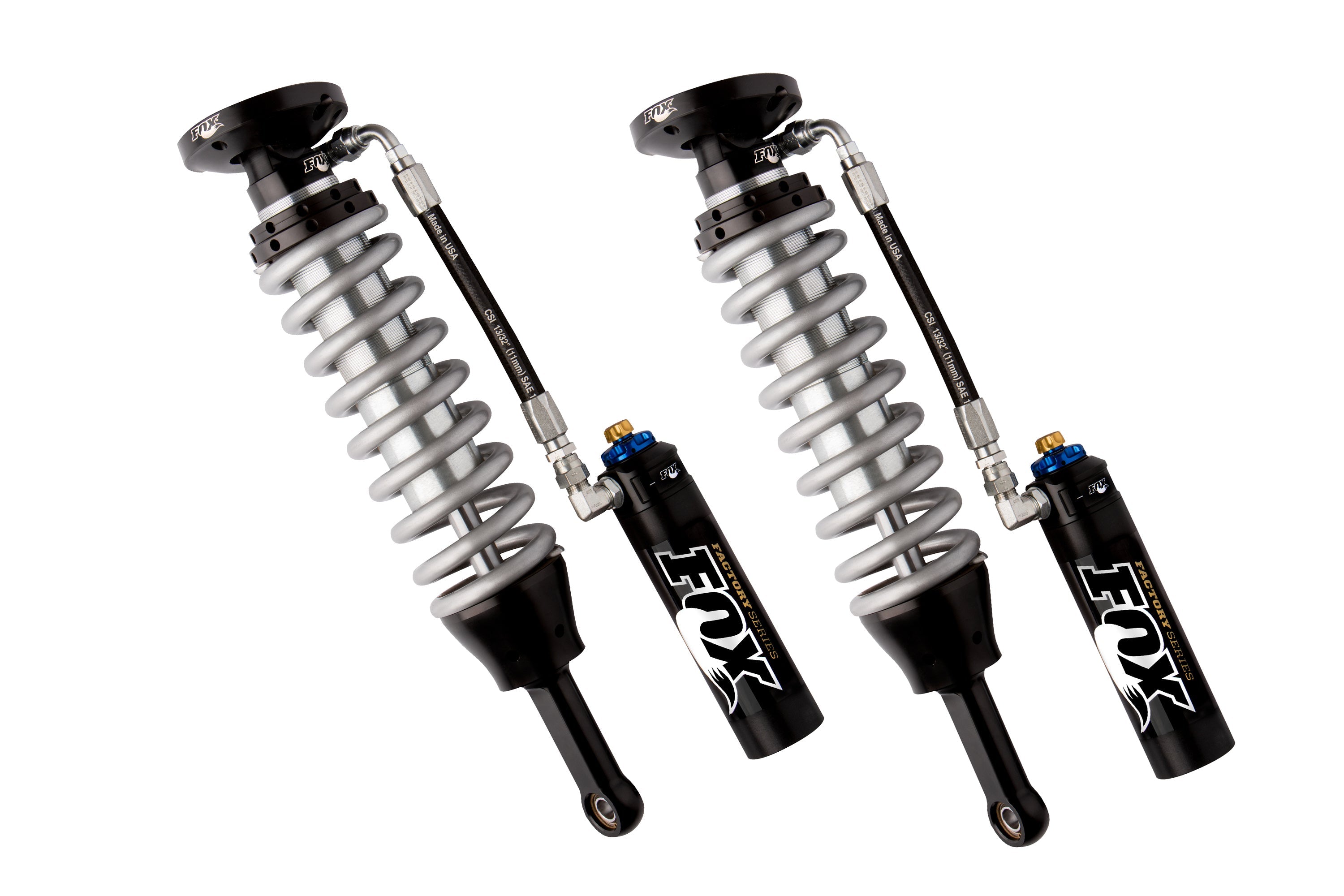 FOX 2.5 Coilover Shocks w/ DSC Reservoir Adjuster | 0-2 Inch Lift | Factory Series | Chevy Silverado and GMC Sierra 1500 (07-18)