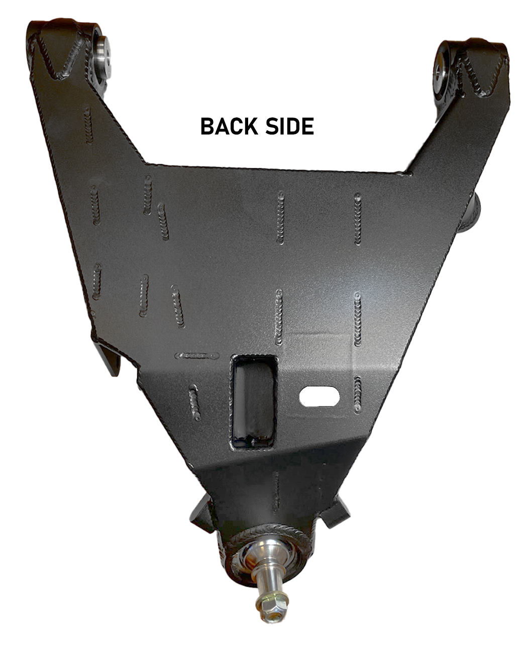 Fabricated lower control arms for 2022+ Bronco Raptor, stock width, showcasing a robust design for enhanced off-road performance.