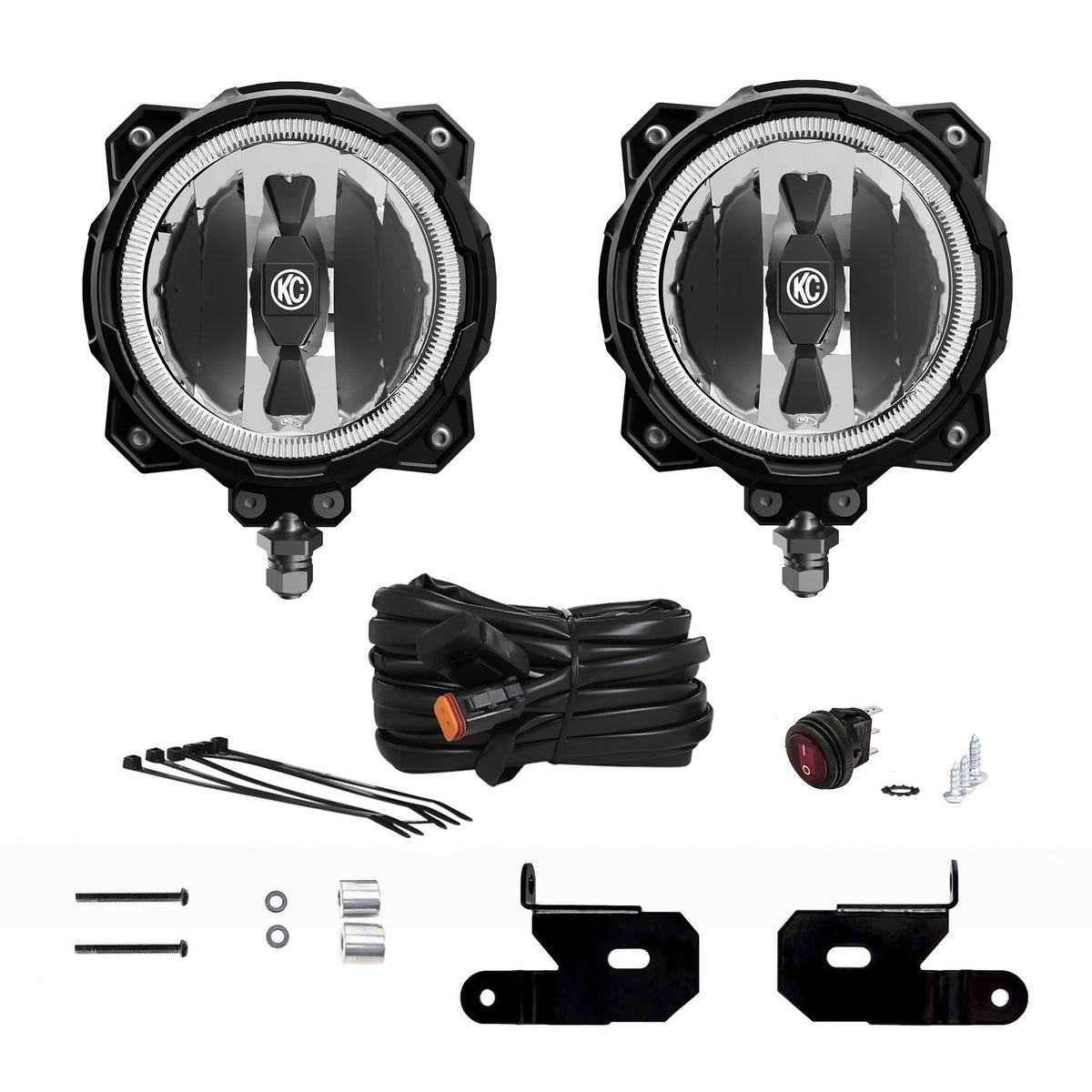 KC HiLiTES PRO6 LED PILLAR SAE/ECE DRVNG 2LT SYS - 97112