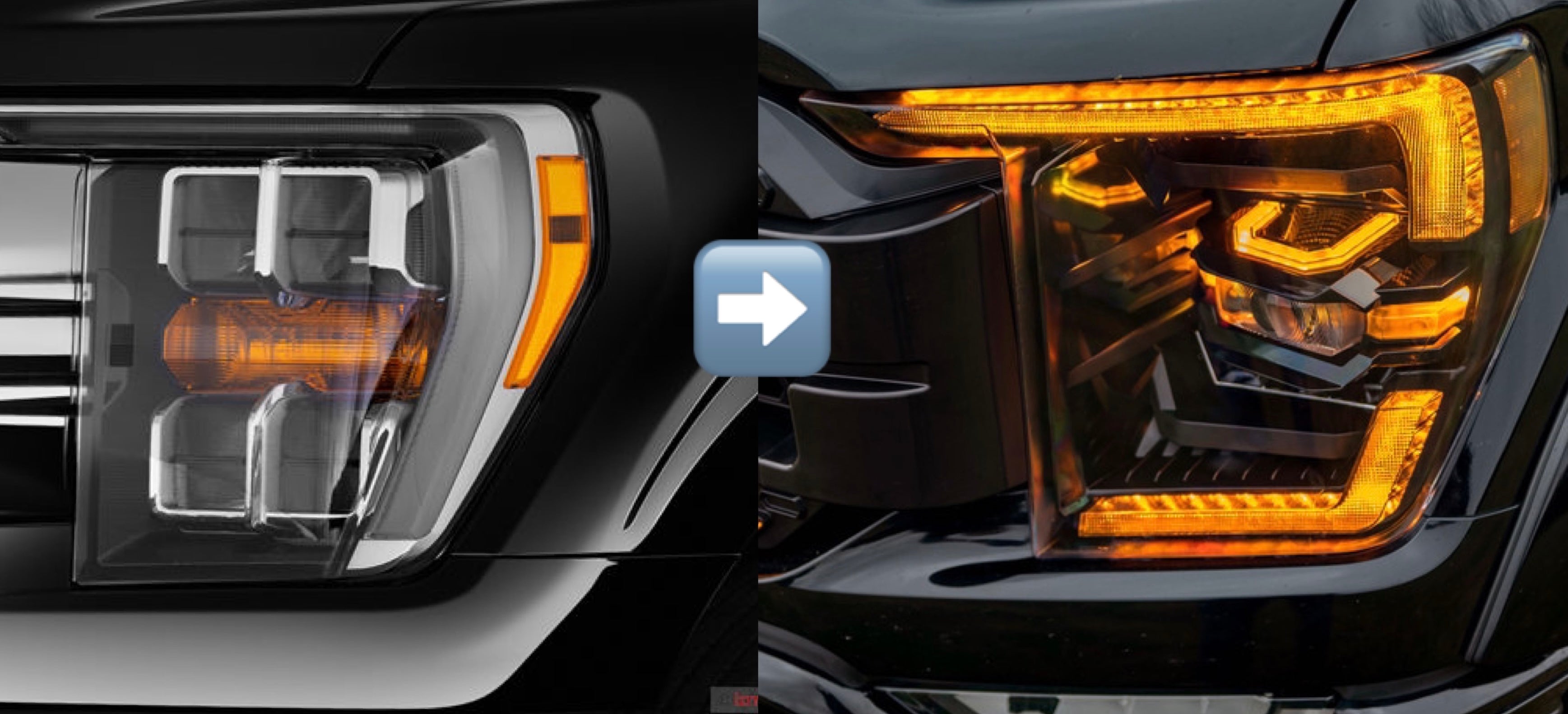 OEM LED REFLECTOR Headlights to MORIMOTO XB Adapters 2021-2023 Ford F150