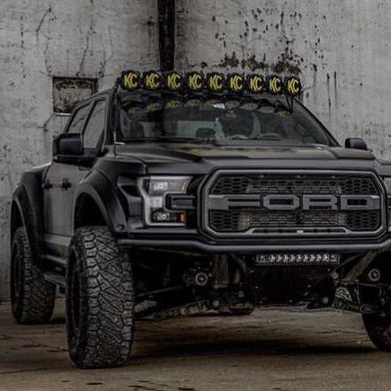 2017-2020 Ford Raptor with aftermarket bedsides, showcasing a rugged offroad design and enhanced performance features.