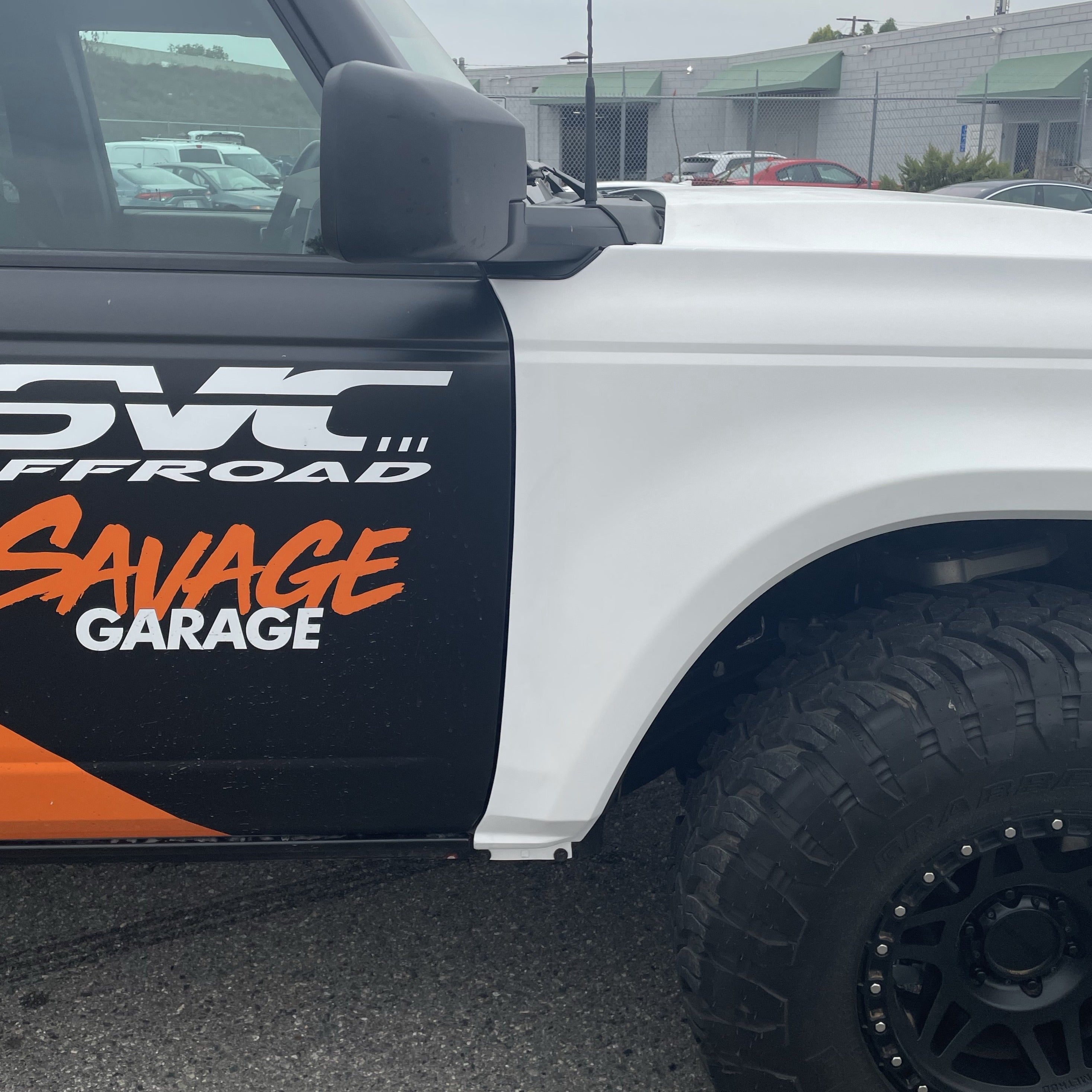 2021-2025 Ford Bronco fenders showcasing rugged design for enhanced offroad performance and style.