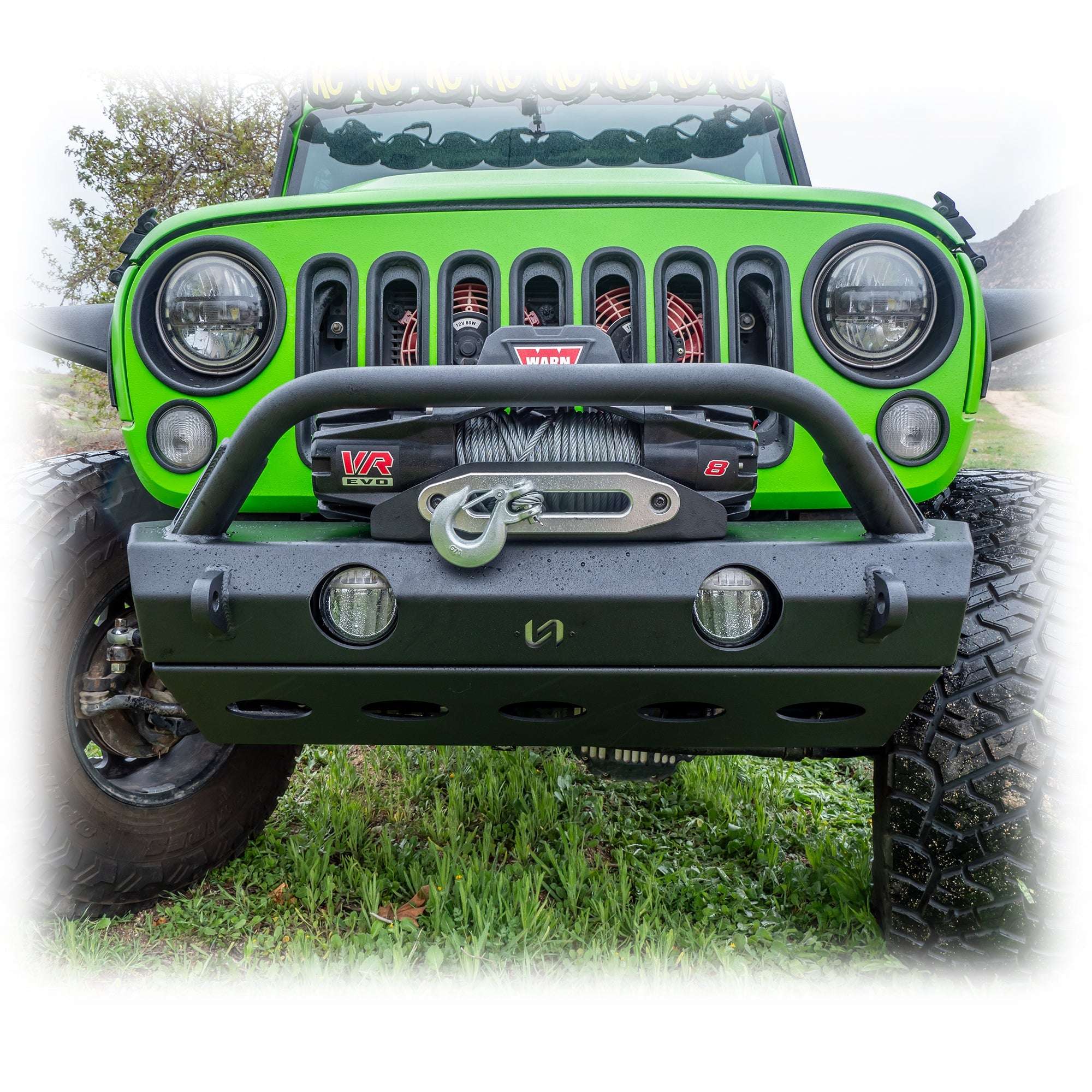 Front Bumper with Full Skid Plate for Jeep Wrangler JK, JL, and Gladiator JT