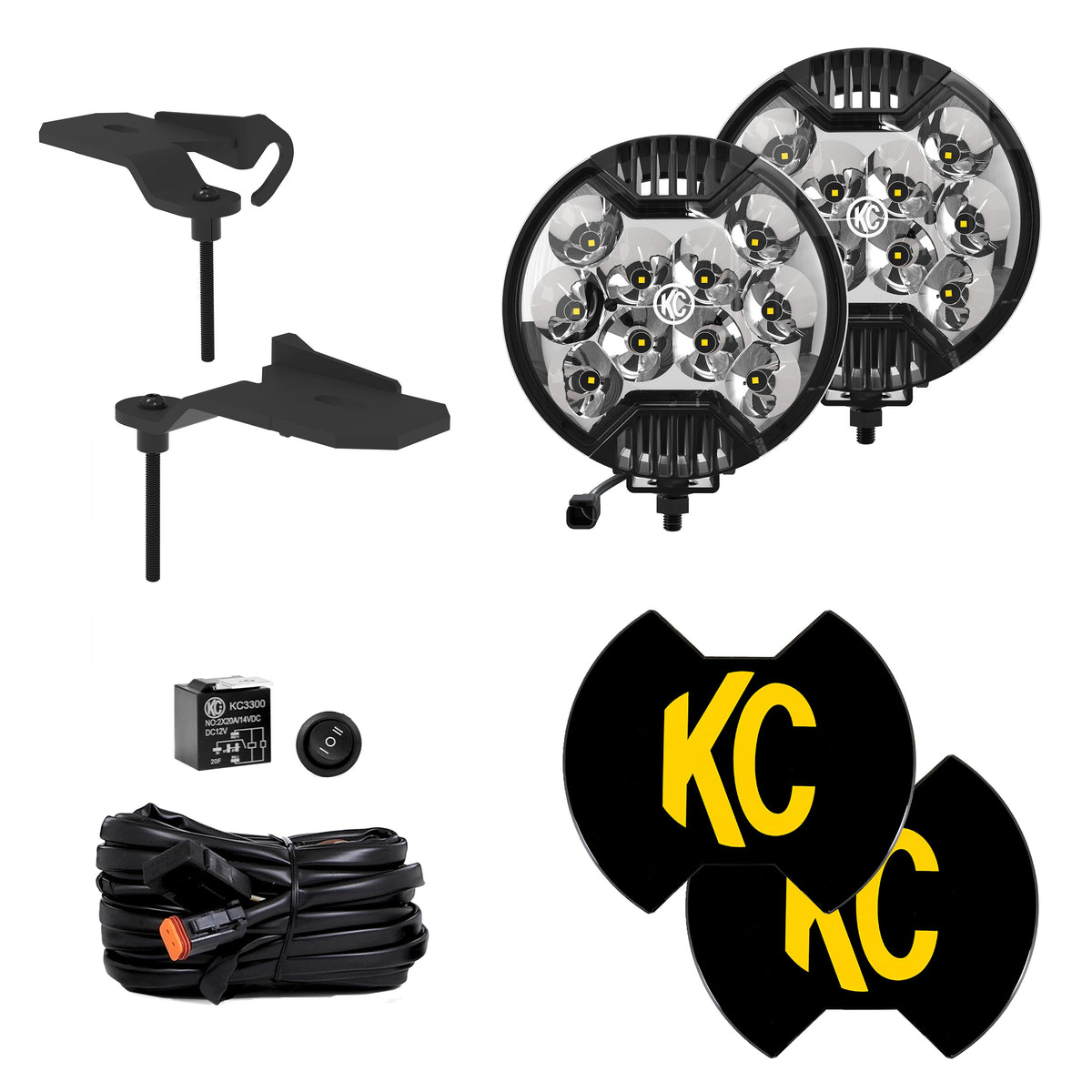 KC HiLiTES SLIMLITE SPOT 2-LIGHT DTCH SYS JEEP 392 - 97167