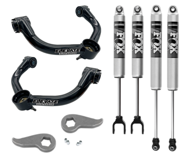 ELEVATE SUSPENSION 3" BASIC LIFT KIT WITH FOX PERFORMANCE SERIES 2.0 SMOOTH BODY IFP SHOCK'S, 2020+ CHEVROLET/GMC SILVERADO/SIERRA 2500HD/3500HD 2/4WD