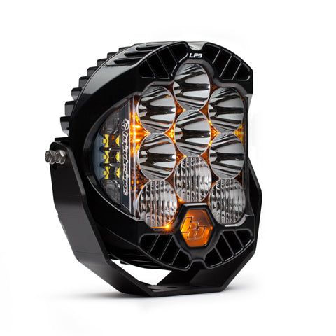 Baja Designs LP9 Pro driving and combo LED light featuring a sleek design with multiple high-intensity lenses for optimal visibility.