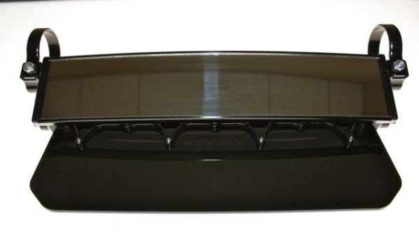12″ Wide Panoramic Rearview Mirror with Folding Sun Visor – Tinted Shield by Axia Alloys