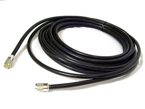 35-foot low loss base antenna coax cable with connectors on each end, designed for optimal signal transmission.