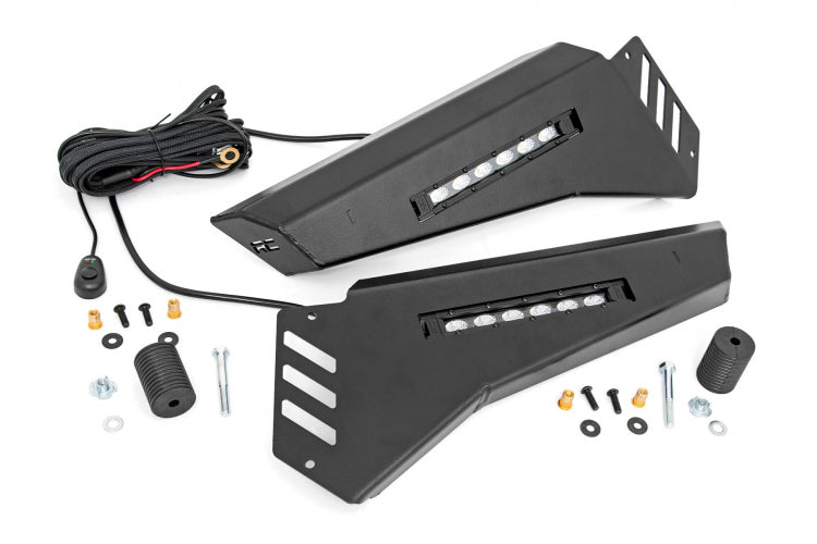 Rough Country BUMPER WINGS 6" BLACK SLIMLINE LED PAIR | POLARIS RANGER 1000 (13-21)