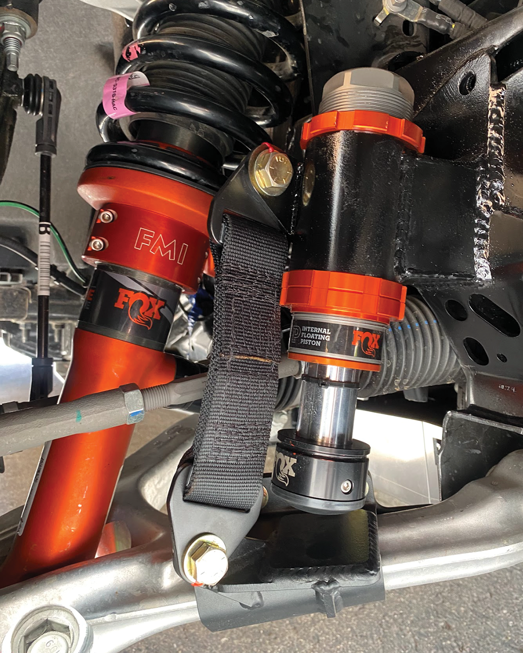 Front limit strap kit and bump stop for the 2024 Ranger Raptor, designed for stock lower arm suspension.