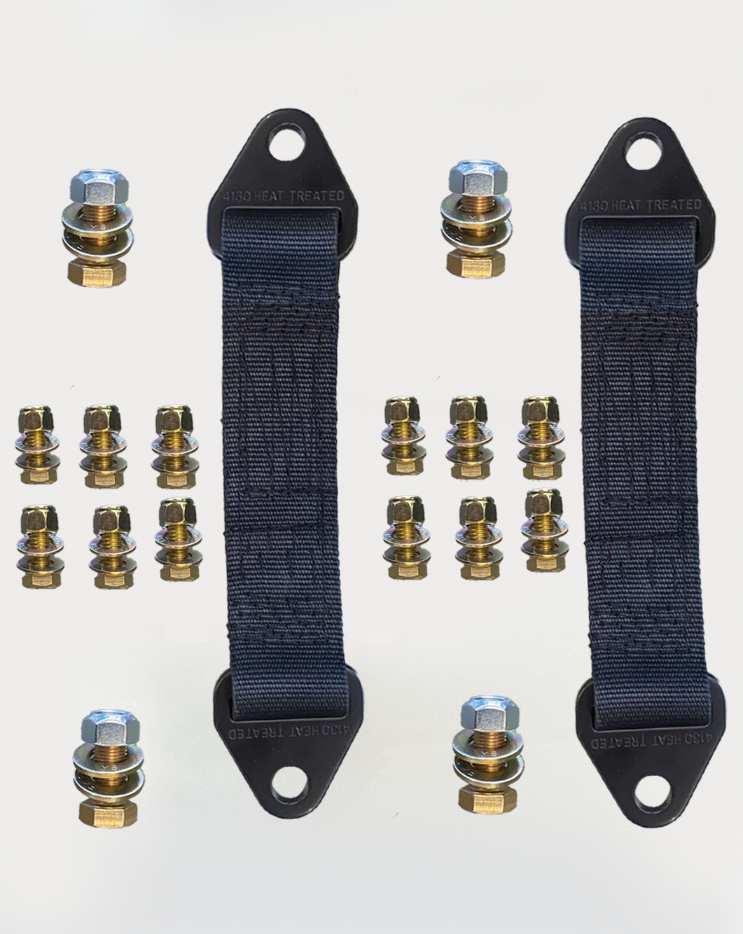 Front limit strap kit and bump stop for 2024 Ranger Raptor, designed for stock lower arm installation. Includes straps and hardware.