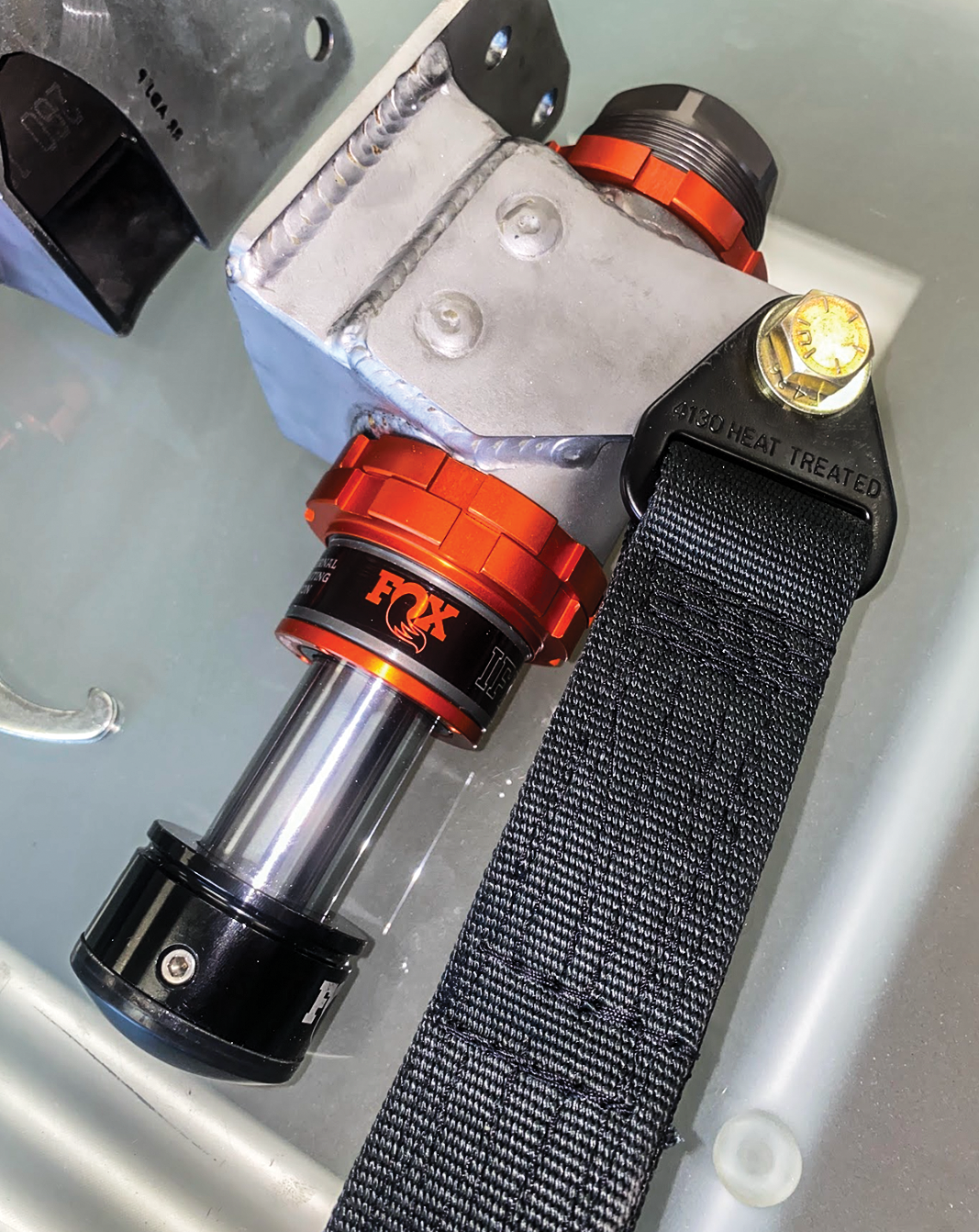 2024 Ranger Raptor front limit strap kit and bump stop designed for stock lower arm installation.
