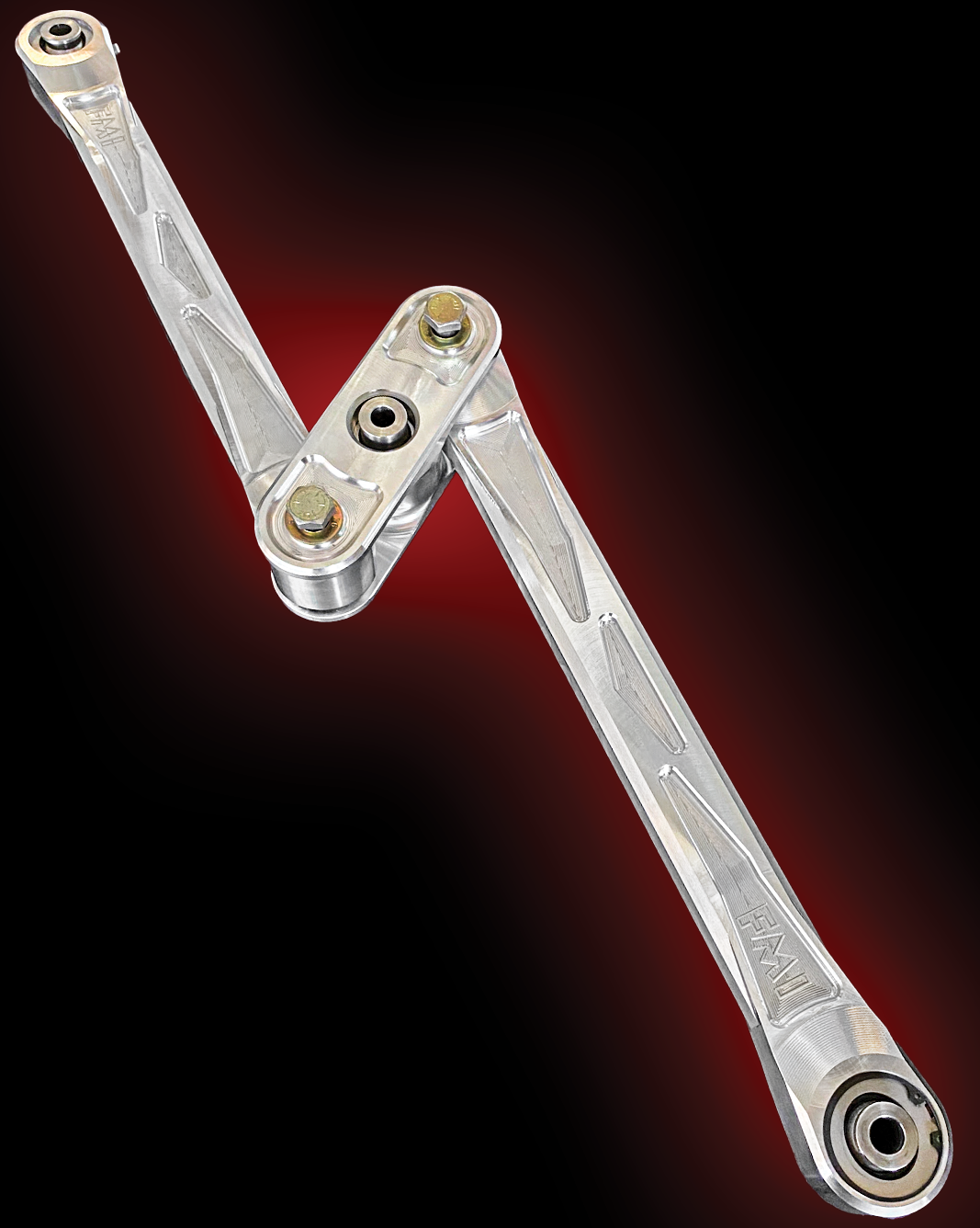 2024 Ranger Raptor billet aluminum rear Watts link kit designed for enhanced suspension performance and durability.