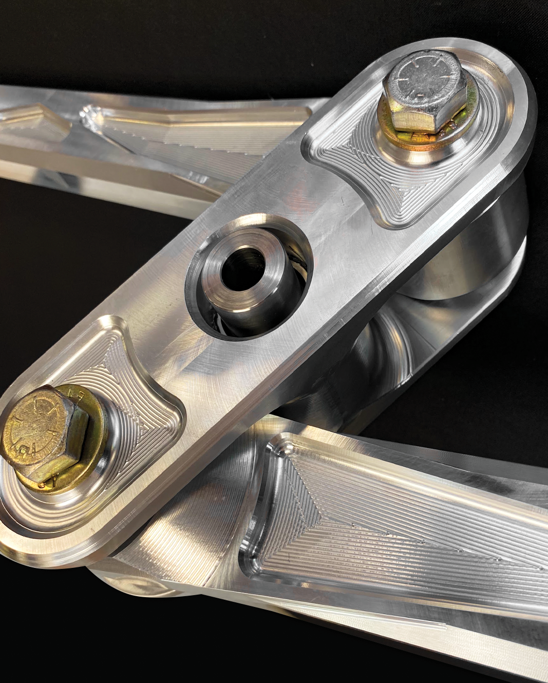 2024 Ranger Raptor billet aluminum rear Watts link kit showcasing precision engineering and durable construction.