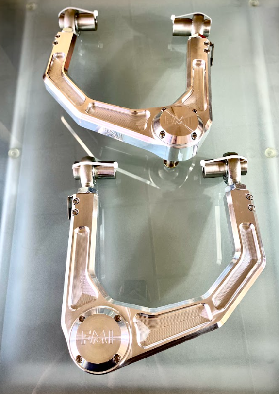 2024 and up Ranger Raptor billet upper control arm kit in stock length, showcasing durable aluminum construction and precision design.