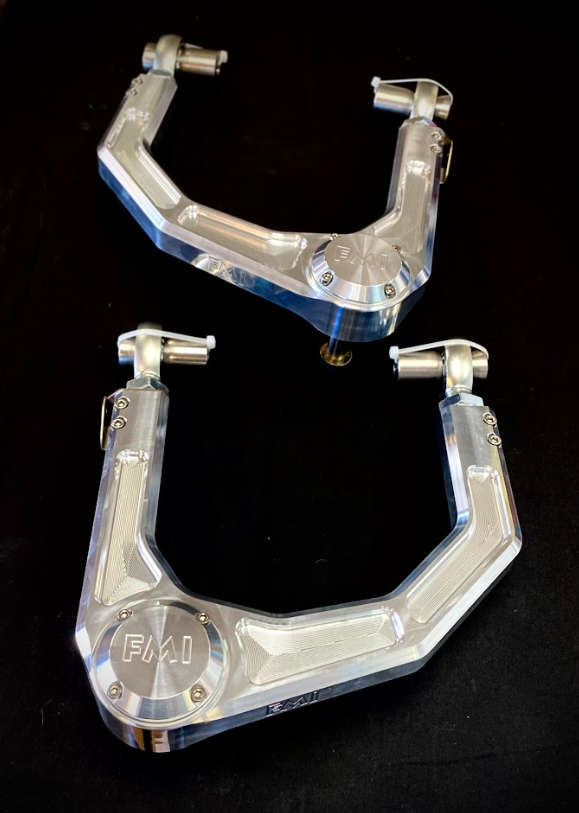 Billet upper control arm kit for 2024 and newer Ranger Raptor, designed for stock length suspension upgrades.