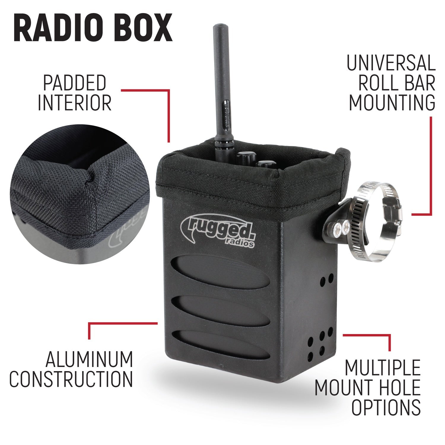 RUGGED Wired Driver Only Communication Kit with RDH16 Radio - Kit with Helmet Speakers