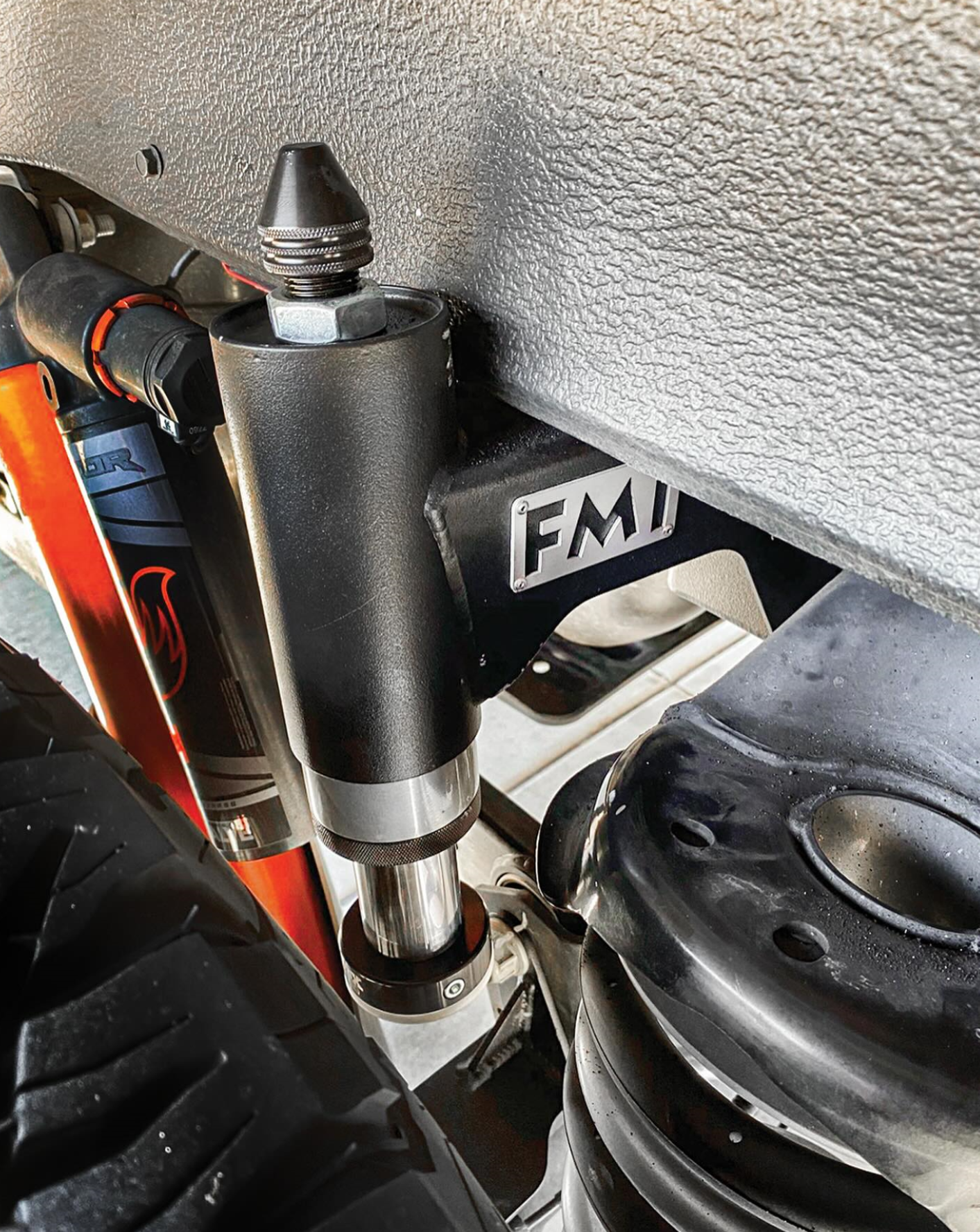 2021-2024 Ford Raptor rear bump stop kit installed, showcasing high-quality components for enhanced off-road performance.