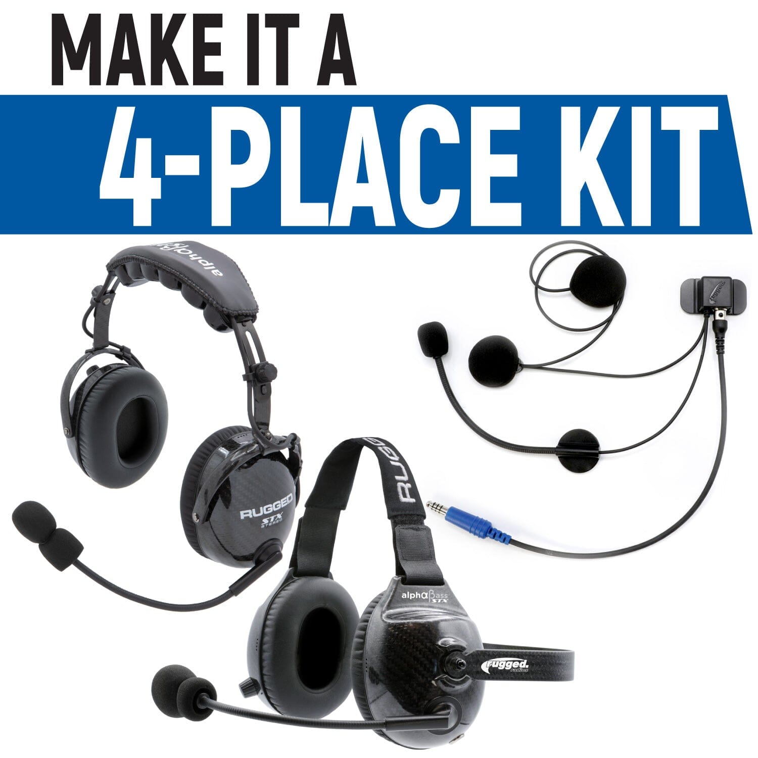 Rear Seat Expansion Kit with Helmet Kits or Headsets - Offroad Mono / Helmet Kit
