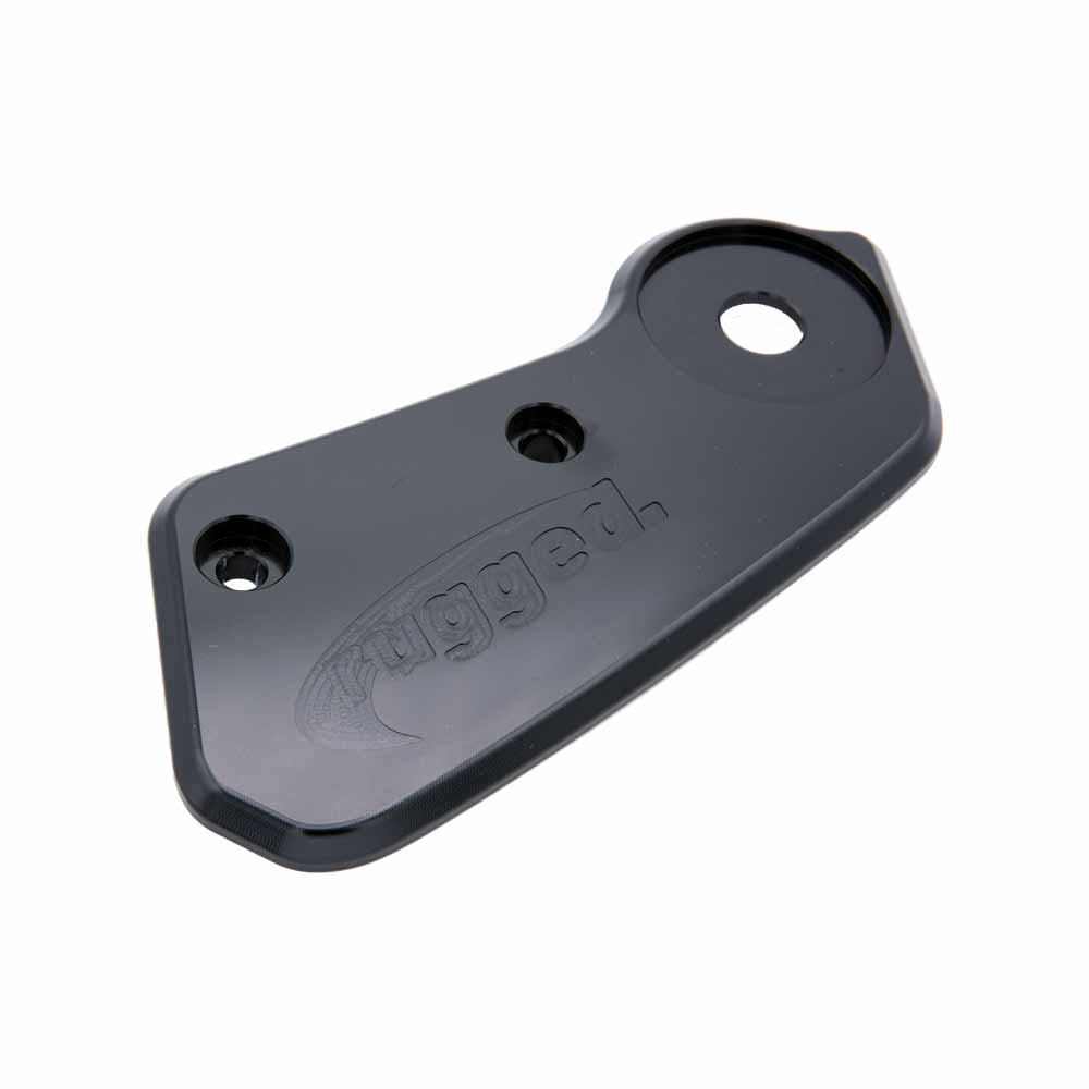 Antenna mount for the driver side view mirror of the new Ford Bronco, featuring a sleek black design.