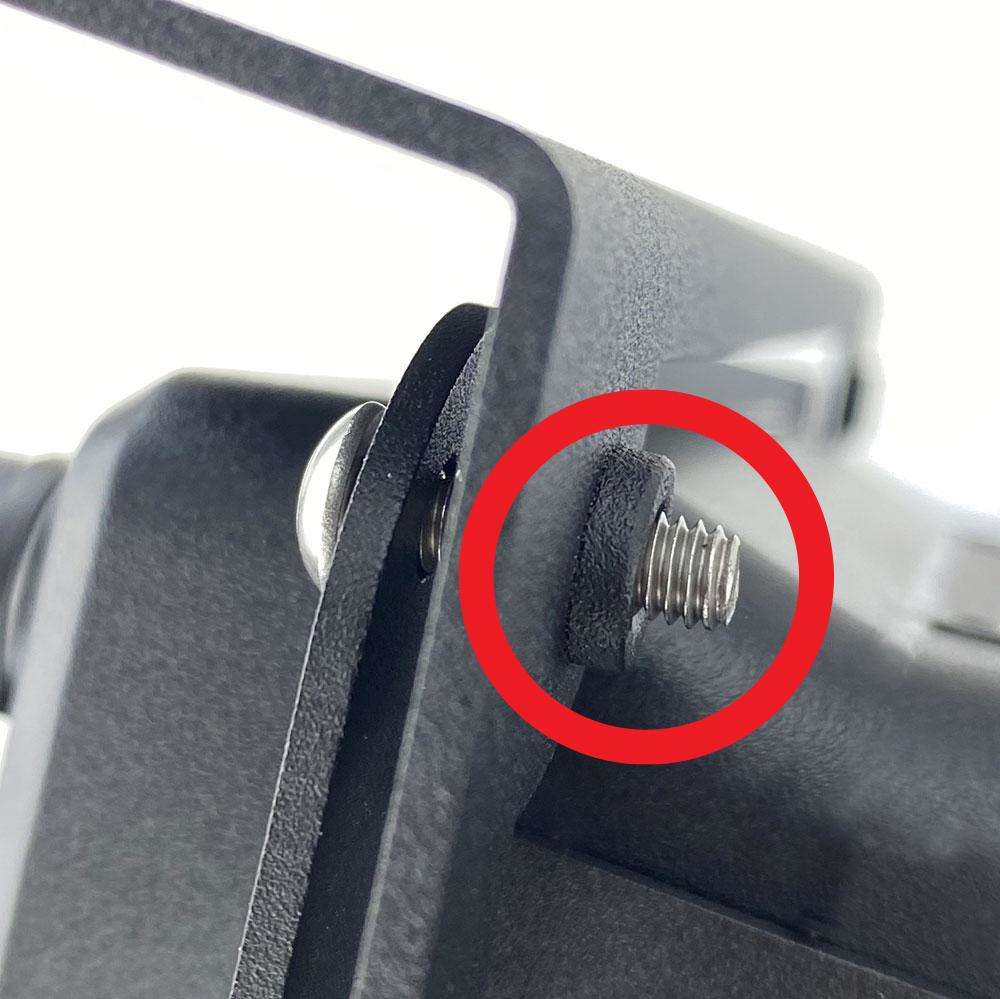 Close-up of the Can-Am X3 mounting kit showcasing the multi mount and side panels for Kenwood TK7360 installation.