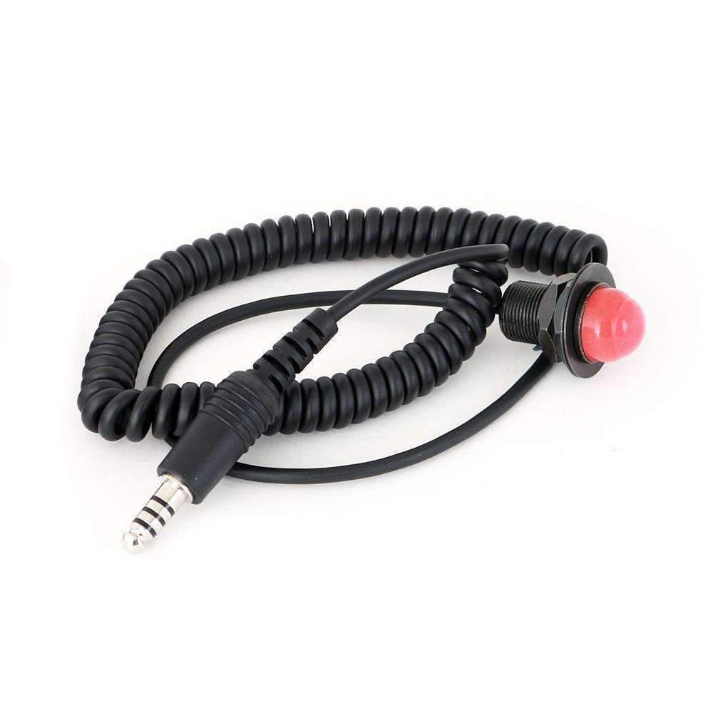 Quick Disconnect Push to Talk Buttons - Complete Hole Mount Quick Disconnect PTT Kit